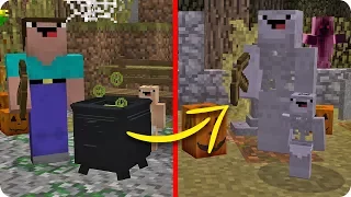 NOOB MINECRAFT VS HALLOWEEN TROLL NOOB SE CONVIERTE EN ESQUELETO NOOB EN MINECRAFT