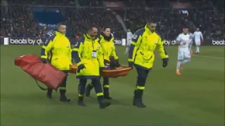 NEYMAR Horrible leg injury PSG vs Marseille 2018-2-25