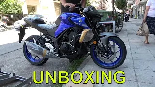 unboxing blue 2020 YAMAHA MT-03