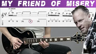 METALLICA - MY FRIEND OF MISERY (Guitar cover with TAB | Lesson)