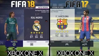 FIFA 18 VS FIFA 17 | Xbox One X | Graphics Comparison