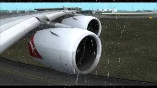 FSX - Qantas A380 departing London Heathrow [FULL HD]