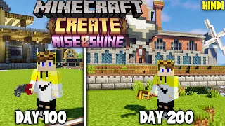 I Survive 200 Days in Create Mod Minecraft Hardcore