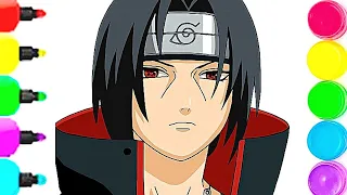 How to draw Itachi Uchiha / Naruto / portrait. इताची उचिहा / नारुतो / चित्र कैसे आकर्षित करें .ИТАЧИ