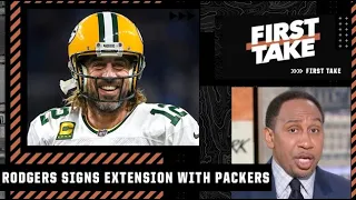 Aaron Rodgers agrees to a 4-year/$200M deal with the Packers 💰 | First Take