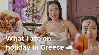What I eat in a day on holiday in Rhodes, Greece | Hotel breakfast, Gyros, Gelato