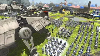 City Walls Defense from CLONE ARMY Invasion! - Men of War: Star Wars Mod