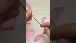 Tulips from ribbon 🌷