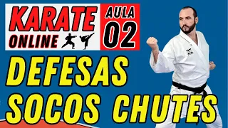 KARATE ONLINE | Aula #002 - SOCO - CHUTE - DEFESAS - EXPLICAÇÕES SOBRE COMPORTAMENTO NA ACADEMIA