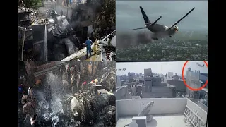 Video Of Just Before And After Of PIA Plane Crash In Karachi 2020 | Moments Just Before Plan Crash