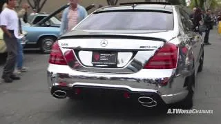 Chrome Mercedes Benz S65 AMG and Maserati GranTurismo Sport Acceleration!