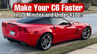 Make your C6 or C7 Corvette FASTER for UNDER $100!  Too Good To Be True?