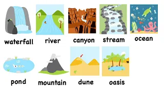 Landscape and Nature Vocabulary with QUIZ and GAMES