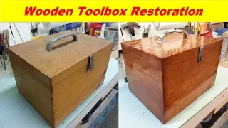 Old Vintage Wooden Tool Box Restoration & Refinishing DIY