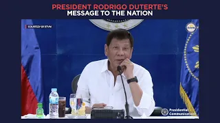 President Duterte's recorded message to the nation | Monday, December 6