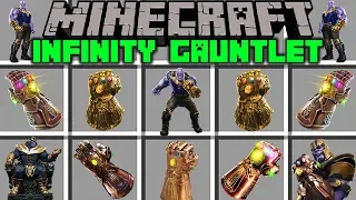 Minecraft INFINITY GAUNTLET MOD! l CRAFT THANOS INFINITY GAUNTLET POWERS!  l Modded Mini-Game