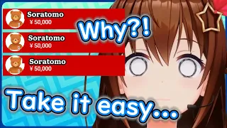 Sora get so really worried about us when we send super chat【 Hololive ▷ Eng sub】