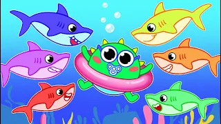 Baby Shark Doo Doo Doo Song🌊🦈 Sea Creatures For Babies 🐠|| VocaVoca Karaoke 🥑🎶