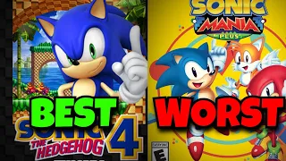 Ranking all the classic sonic games in 1 video