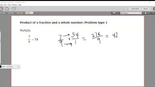 Product of a fraction and a whole number - Problem type 1