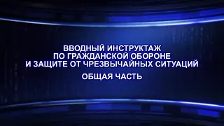 Вводный инструктаж по гражданской обороне и защите от чрезвычайных ситуаций