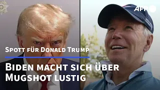 Biden zu Trumps Mugshot: "Hübscher Kerl" | AFP