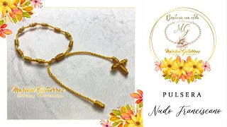 pulsera de hilo NUDO FRANCISCANO  | con Cruz