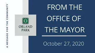 A Message from the Office of the Mayor: October 27, 2020