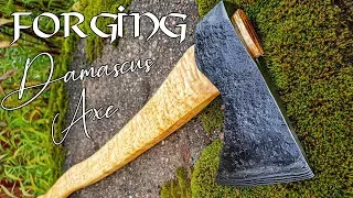 Forging a Damascus Axe