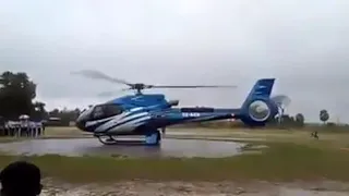 Helicopter crashed due to heavy wind in Bangladesh!!