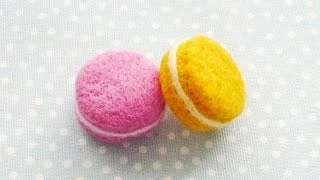 Easy Needle Felted Macaron Tutorial | Relaxing ASMR Sounds