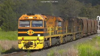 Heavy Australian Distributed Power Coal Trains - Hunter Valley Ulan Line Coal Trains