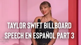 Taylor Swift Billboard mujer de la decada discurso SUBTITULADO EN ESPAÑOL PT.3