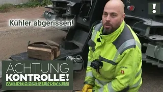 Kühler ABGERISSEN! 🚛 LKW von BAUSTELLE abschleppen! | Achtung Kontrolle