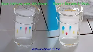 Chromatographie des colorants alimentaires.