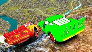 GTA 4 Lightning McQueen vs HULK McQueen Crash Testing #2