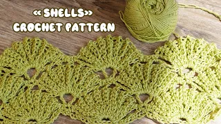 Узор «Ракушки» крючком 🐚 «Shells» crochet pattern