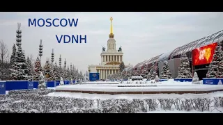 VDNH  Moscow, Russia by Day in the Winter | 4k
