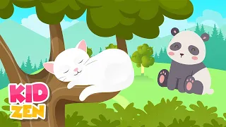 Relaxing Music For Children - Be Calm and Focused (cute animals) | 3 Hours Extended Mix