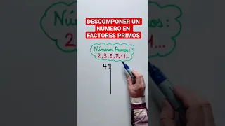 DESCOMPONER un NÚMERO en FACTORES PRIMOS Super Fácil