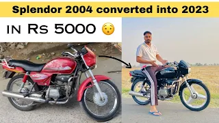 Splendor 2004 model converted into 2023 || Sara splendor krta kala | old Splendor modified