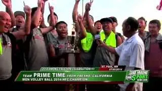 Suab Hmong Sport News: Team PRIME TIME won the 2014 HFC Men Valleyball Championship