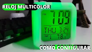 Así funciona! Reloj Despertador Cubo de Colores Tipo Betterware | Unboxing y Comfiguracion.