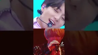 jungkook and v singing high note of jungkook's euphoria #bts #army #v #jungkook 🐰