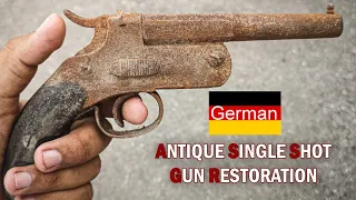 Restoring an antique German single shot  gun from 1800s | Old gun restoration