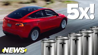 Tesla prototype battery! Five times more energy?