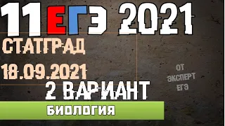 ЕГЭ 2021 | БИОЛОГИЯ | РАЗБОР СТАТГРАДА | 18 01 2021 | 2 вариант