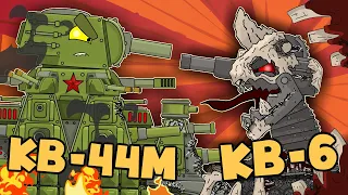 KV-44M vs KV-6: Parasite. Cartoons about tanks
