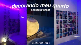 DECORANDO MEU QUARTO ESTILO AESTHETIC (pinterest/tiktok inspired) ✨