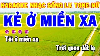 Karaoke Nhạc Sống Liên Khúc Rumba Tone Nữ | Kẻ Ở Miền Xa - Chuyến Tàu Hoàng Hôn | Karaoke Thanh Hải